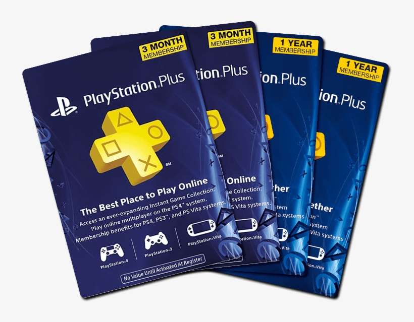 Psn Plus Gift Cards - Ps4 Ps Plus, transparent png #8689734