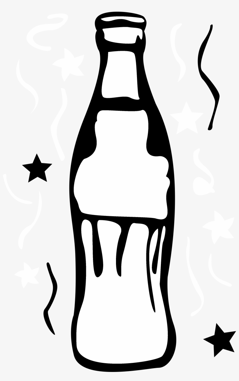 Coca Cola Bottle2 Logo Black And White - Presentaciones Interactivas Power Point, transparent png #8690489