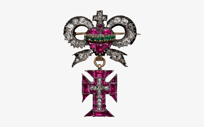 612 Corona De Espinas, Cruz De Diamantes, Sagrado Corazón, - Cross, transparent png #8692204