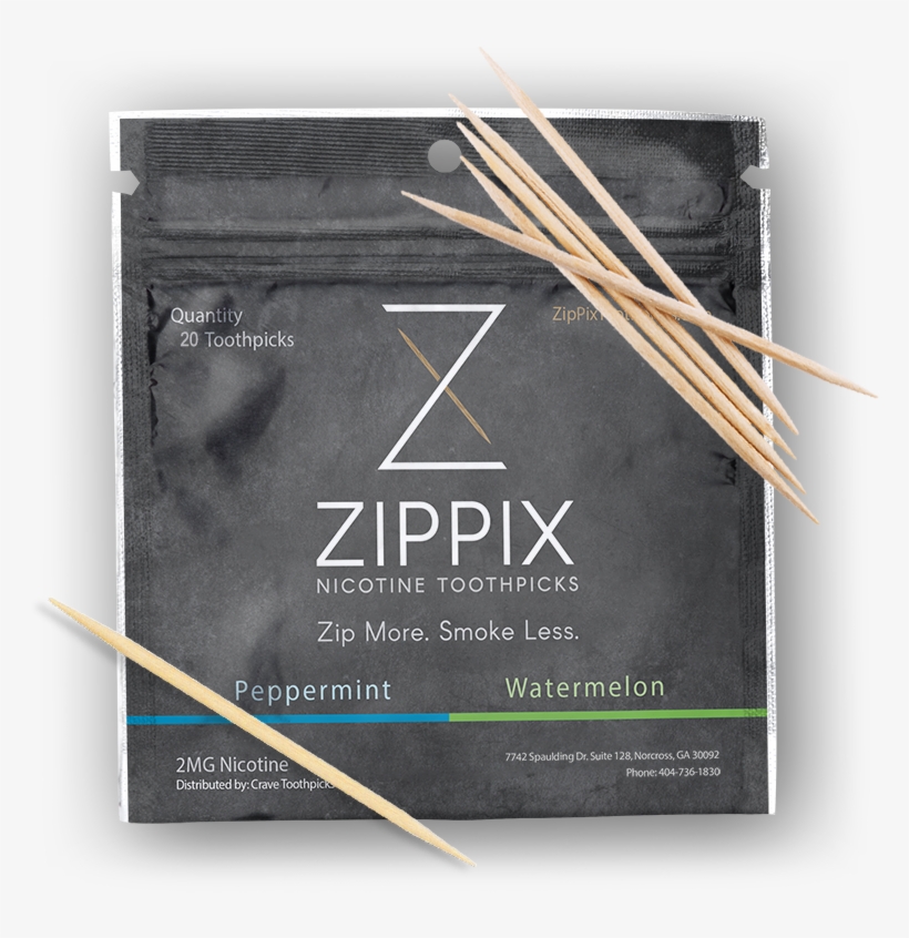 Zippix Nicotine Toothpicks - Graphic Design, transparent png #8692451