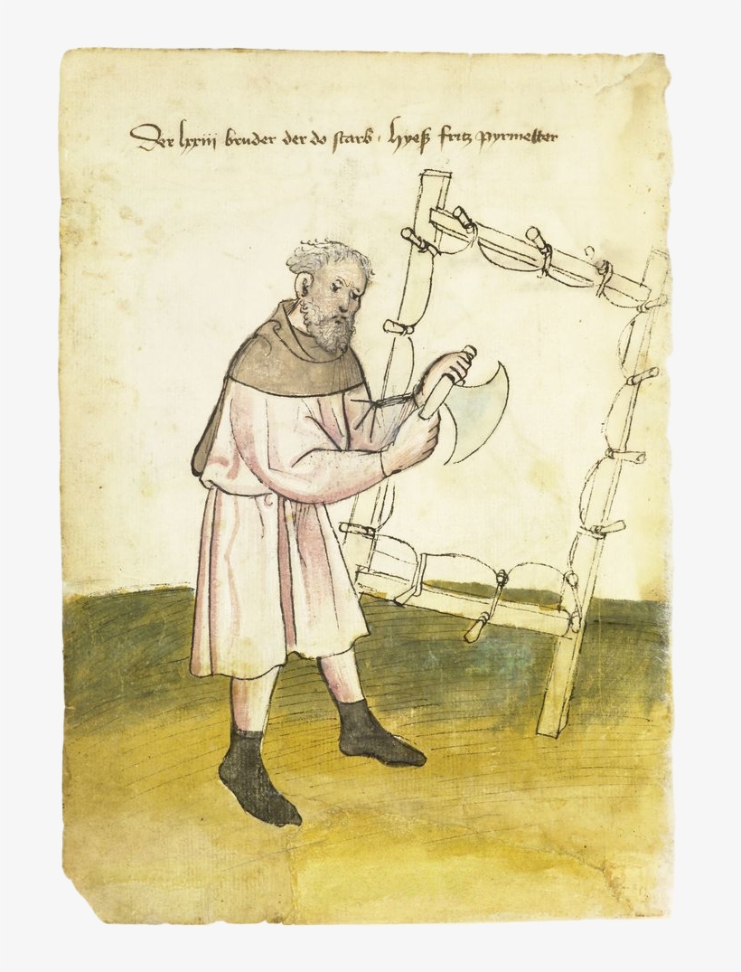 Pergaminero Rascando El Futuro Pergamino Con El Lunellum - Making Parchment, transparent png #8692581