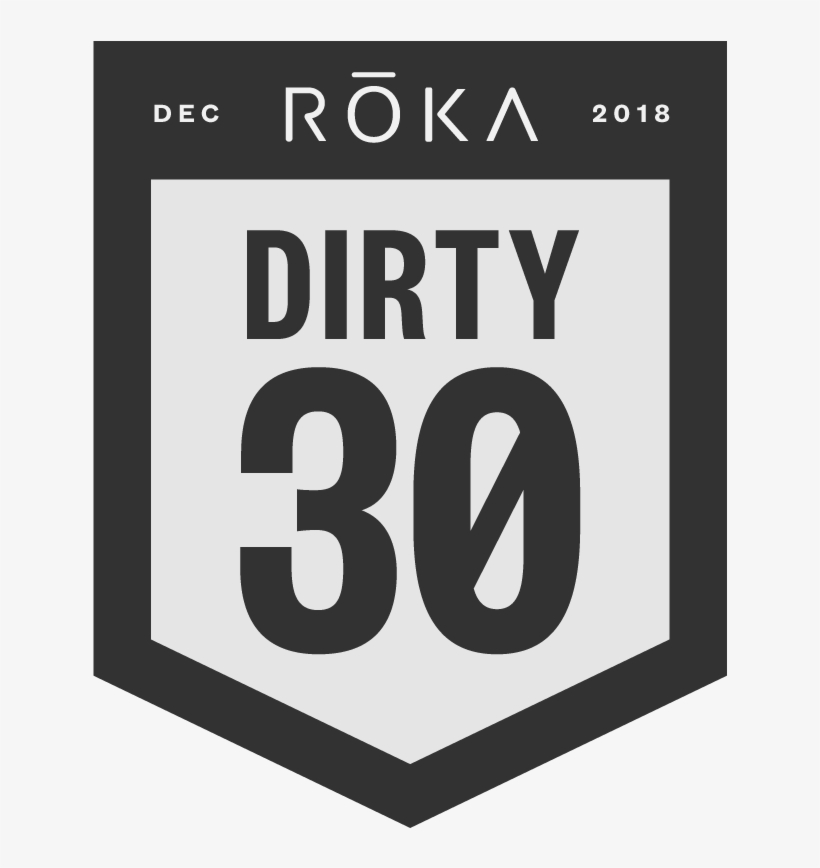 The Roka Dirty 30 Logo - Sign, transparent png #8693041
