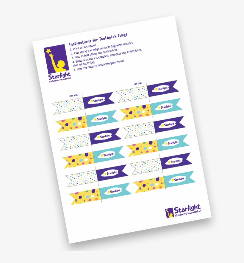 Starbq Toothpick Flags - Starlight Children's Foundation, transparent png #8693138