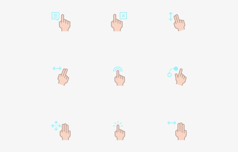 Touch Gesture - Cartoon, transparent png #8694091