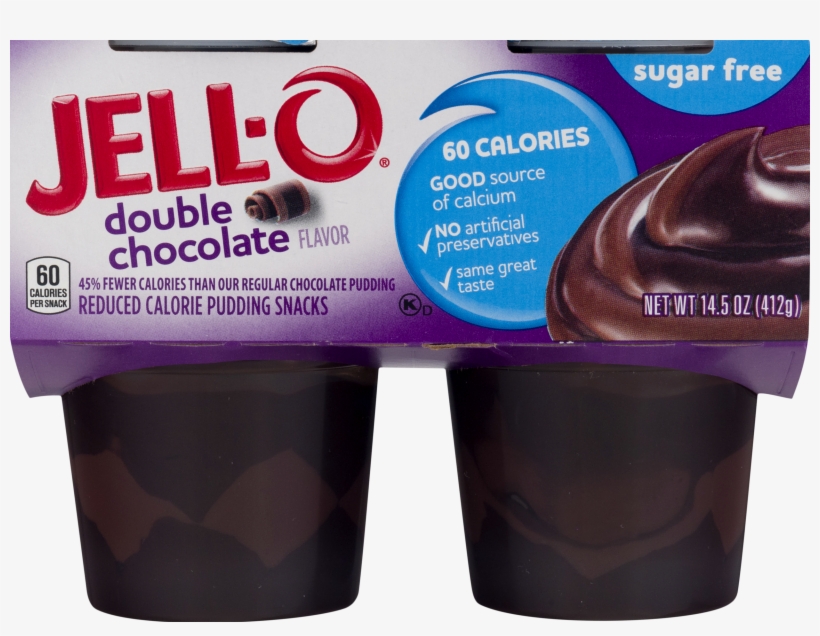 Jell O Sugar Free Double Chocolate Pudding Snack,, transparent png #8694454