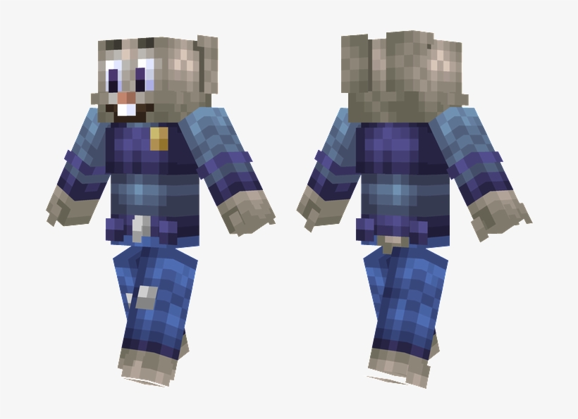 Judy Hopps - Minecraft Mooshroom In Suit Skin, transparent png #8694973