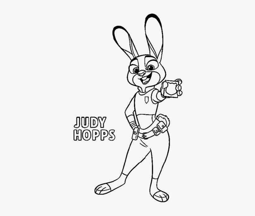 Judy Hopps Zootropolys - Drawings Of Zootopia Characters, transparent png #8695002