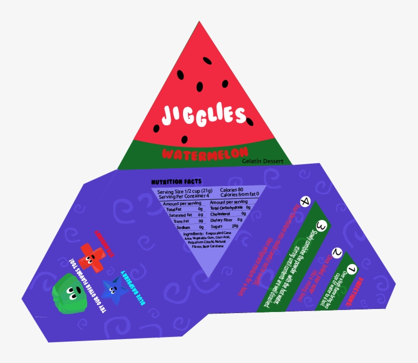 Package Design For A Jello Brand Designed For Kids - Triangle, transparent png #8695374
