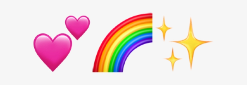 #эмоджи #смайлик #смайл #emoji #heart #rainbow #glitter - Emoji Del Arco Iris, transparent png #8695432