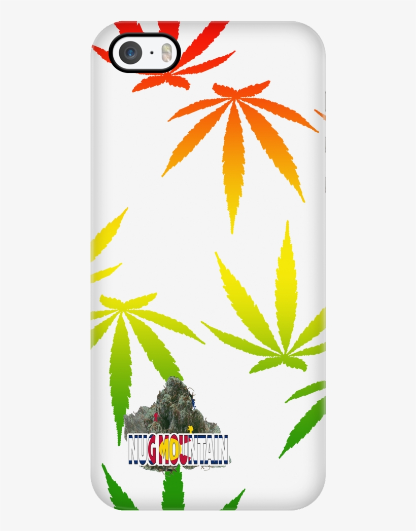 Large Rasta Weed Leaf Phone Case From Nug Mountain - Smartphone, transparent png #8695767
