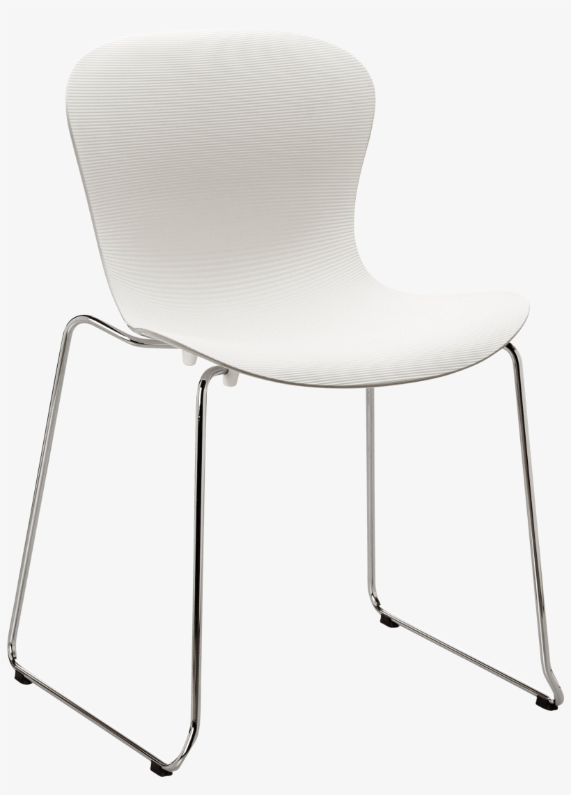 Nap Chair Kasper Salto Milk White Chrome Steel Base - Chair, transparent png #8696559