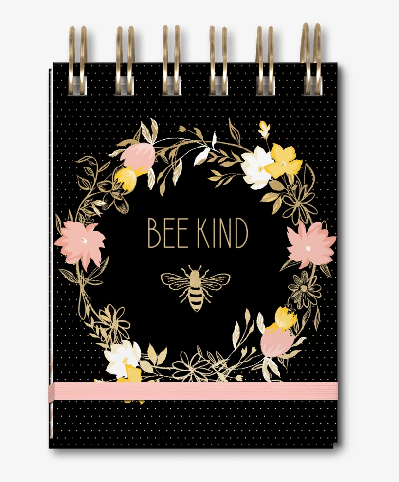 Bee Kind Spiral Note Pad - Greeting Card, transparent png #8696697