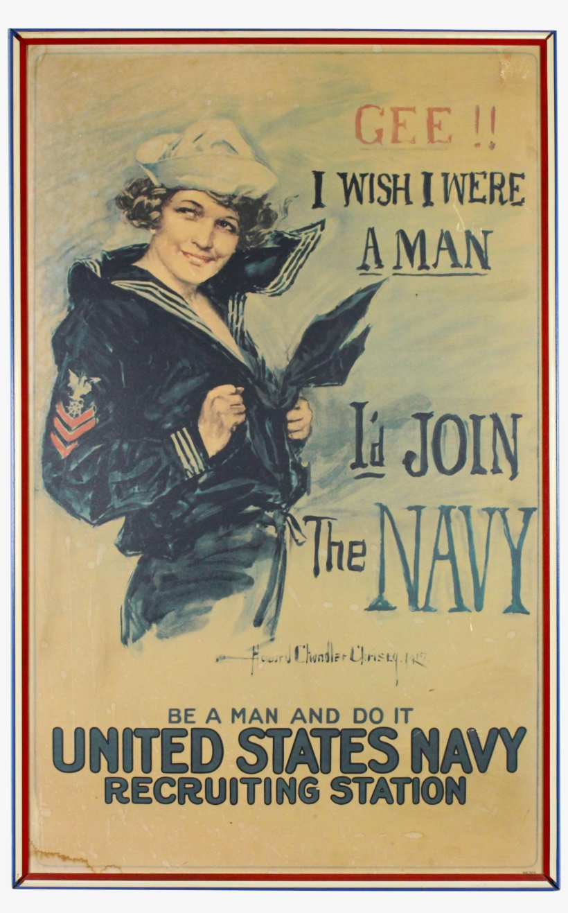 Old Navy Recruiting Posters - United States Wwi Propaganda, transparent png #8696843