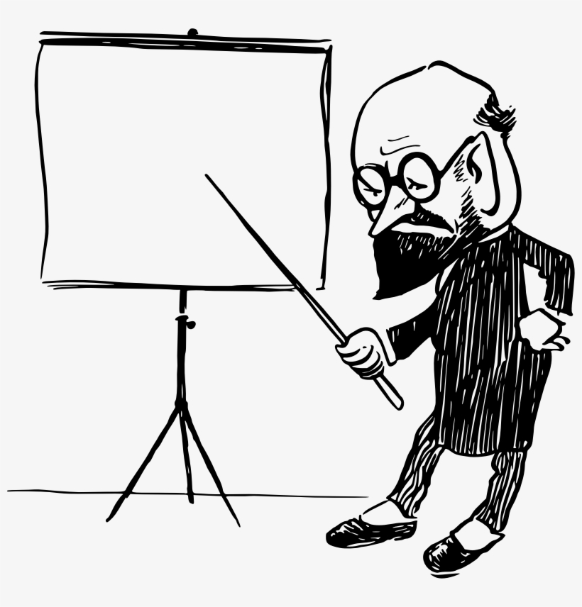 Teacher - Animated Black And White Clipart Teacher, transparent png #8698557