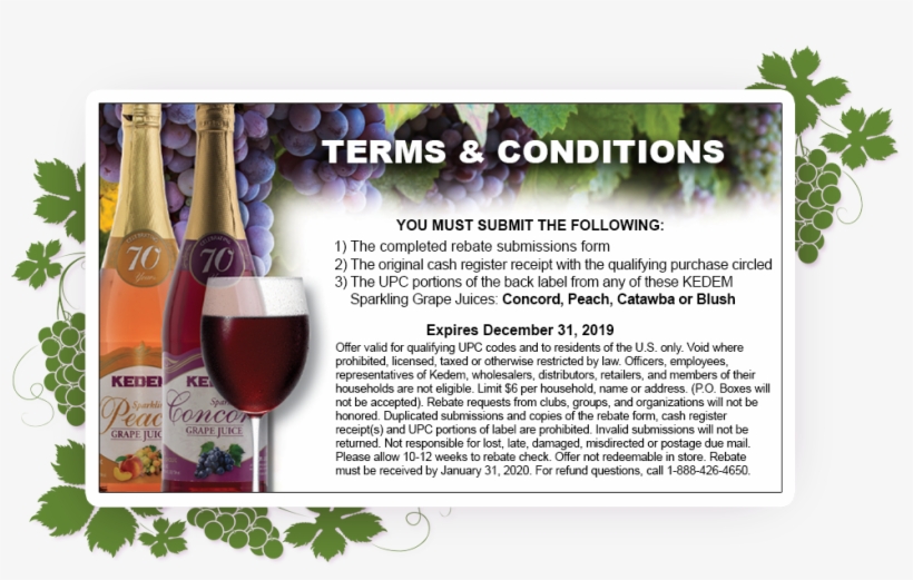 Copyright 2019 Kedem Food Products, Bayonne, Nj - Red Wine, transparent png #8699706