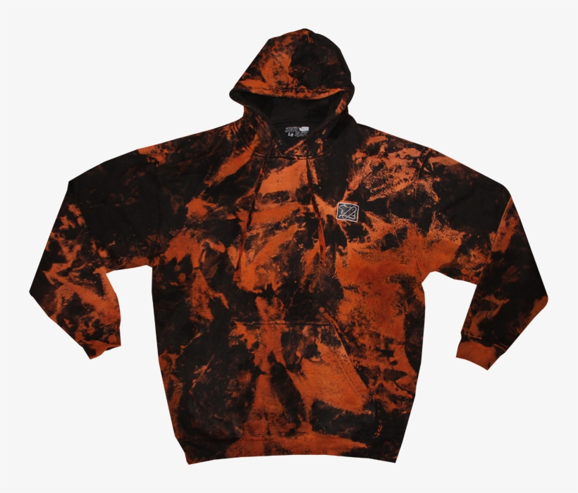 Sk8rats Bleach Tie Rat Patch Hoodies - Bleach Tie Dye Black Hoodie, transparent png #870497