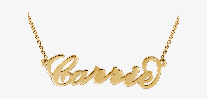 Design Your Own Name Necklace Now - Carrie Style Name Necklace Silver, transparent png #870750