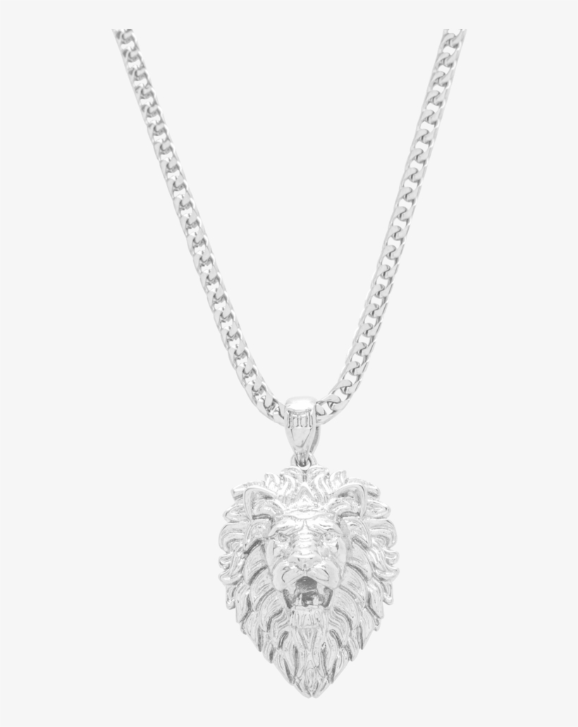 Lion Necklace White Gold Marcozo Png Lion Chain - Real Marvella Pearl Necklaces, transparent png #871231