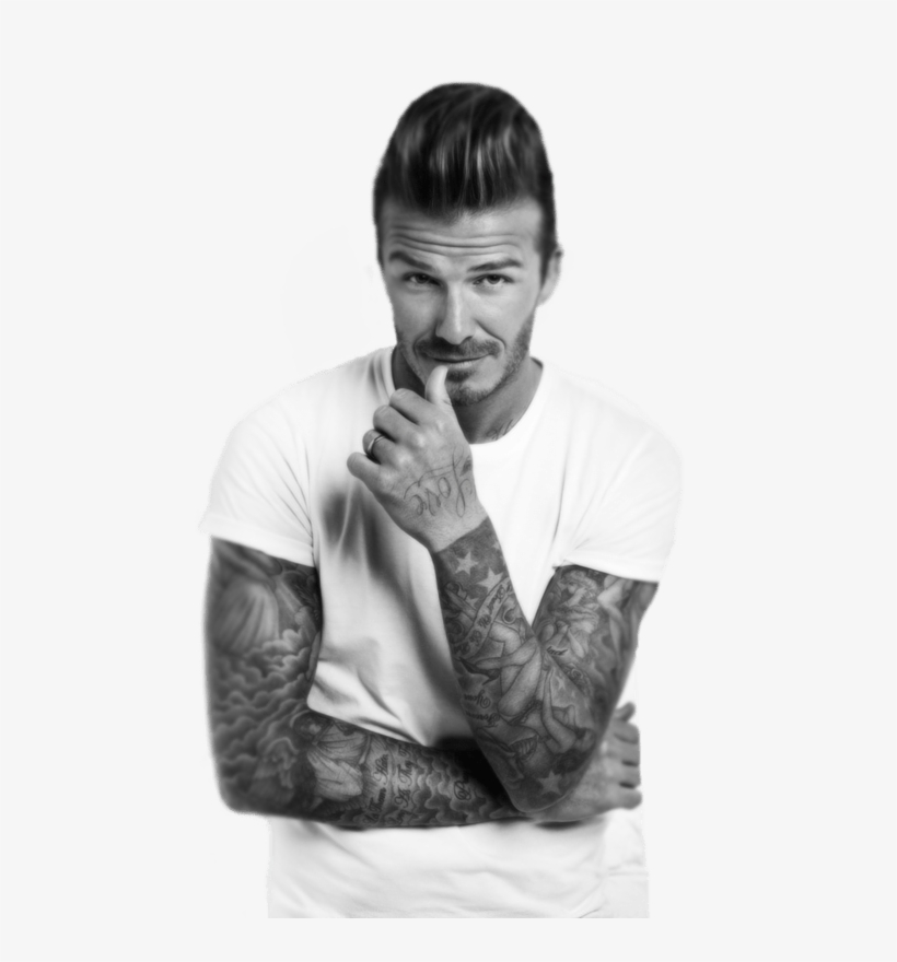 David Beckham Black And White Tattoos Png - David Beckham Png, transparent png #872320