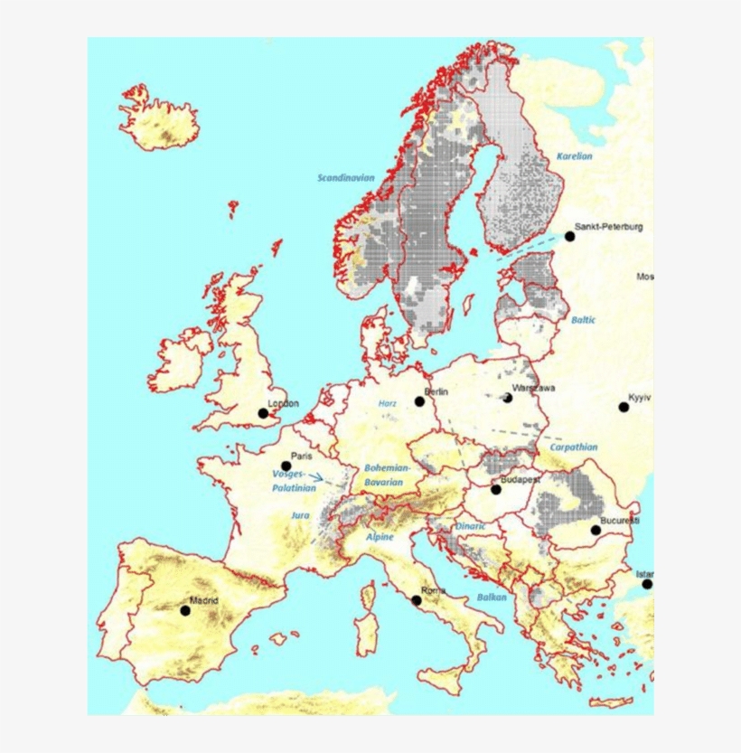 The 11 Lynx Populations In Europe - Europe, transparent png #872997