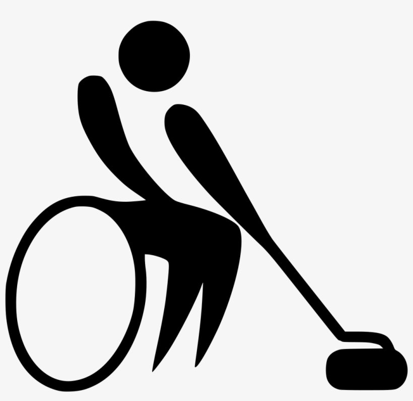 File - Wheelchair Curling - Paralympic Pictogram -, transparent png #873241