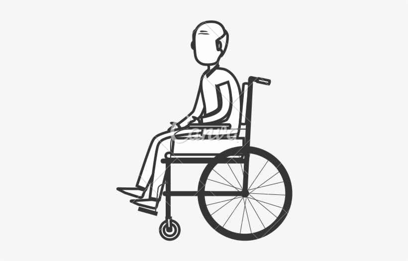 Png Freeuse Library Drawing At Getdrawings Com Free - Cartoon Man In Wheelchair No Background, transparent png #873246
