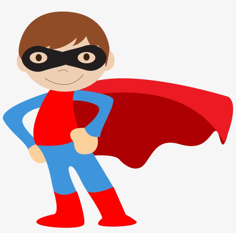 Kids Dressed As Superheroes Clipart - Super Hero Clip Art Boys, transparent png #873278