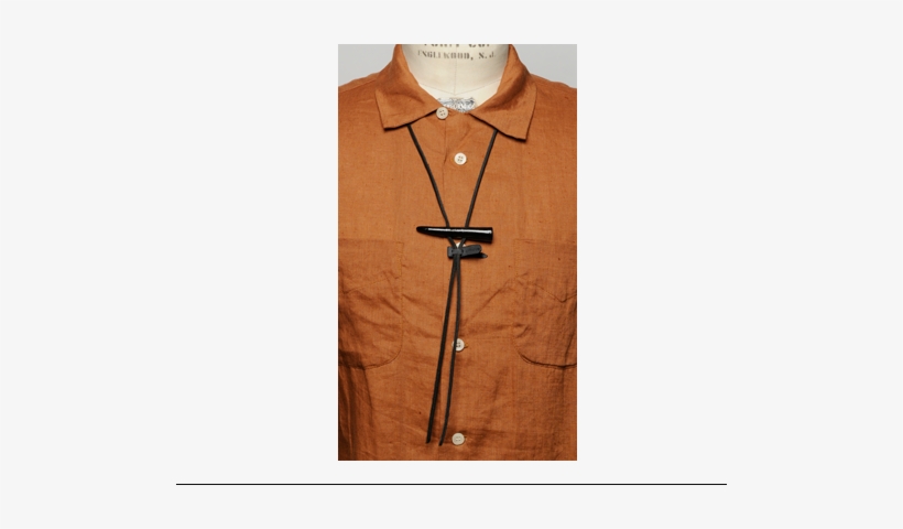 Leather Bolo Tie With Deer Antler, transparent png #873721