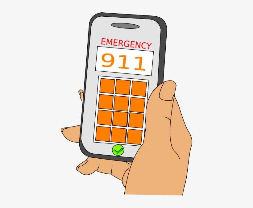 Picture Black And White Library Emergency Phone Call - Call 911 Clip Art, transparent png #873857