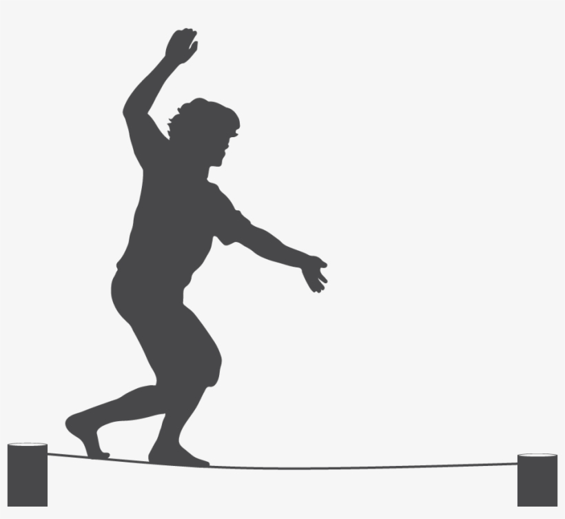 Silhouette Low Ropes - Tightrope Walker Silhouette, transparent png #873966