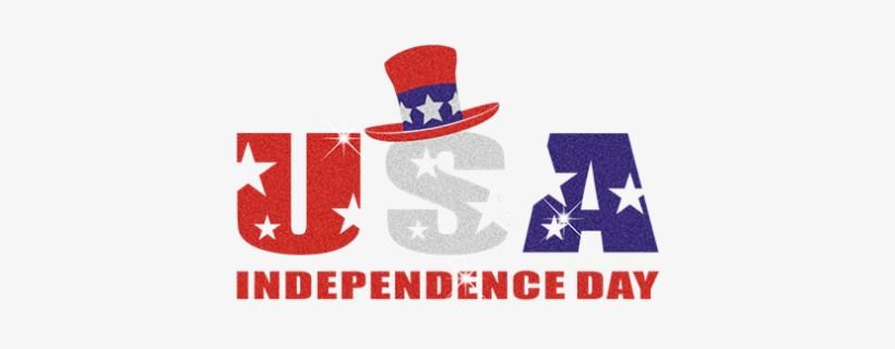 Usa Independence Day Glitter Vinyl Transfer Motif - Usa Independence Day Images Png, transparent png #874142