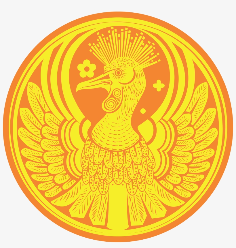 Free Clipart Of A Phoenix Bird - Ancient Phoenix Coin Round Ornament, transparent png #874300