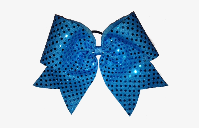 Sequin Cheer Bow Black And White Stock - Polka Dot, transparent png #874480