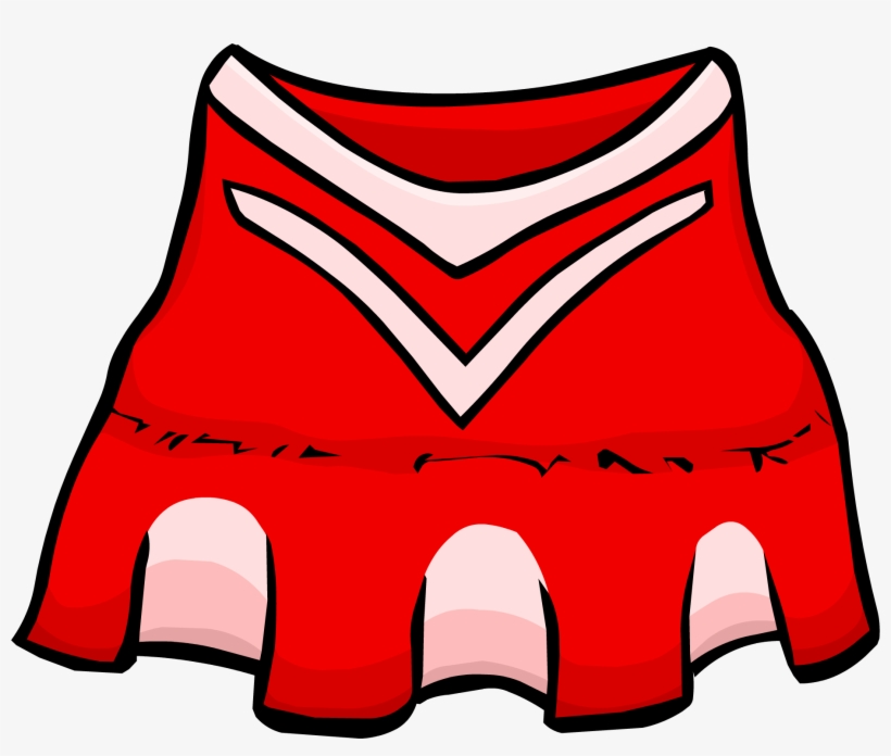 Red Cheerleader Outfit Clothing Icon Id 254 - Club Penguin Cheerleader, transparent png #874520