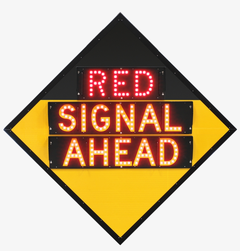“ Signal Ahead” Advance Traffic Light Warning Road - Traffic Sign, transparent png #874575