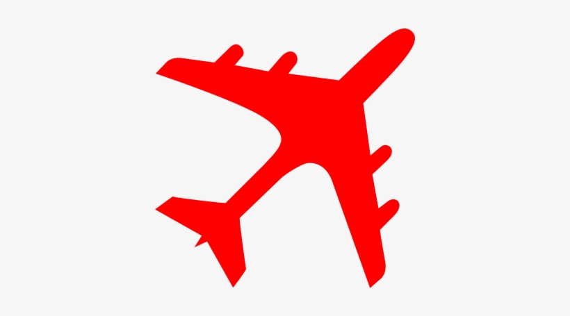 Red Plane Logo Pin It - Airplane Silhouette Red, transparent png #875030