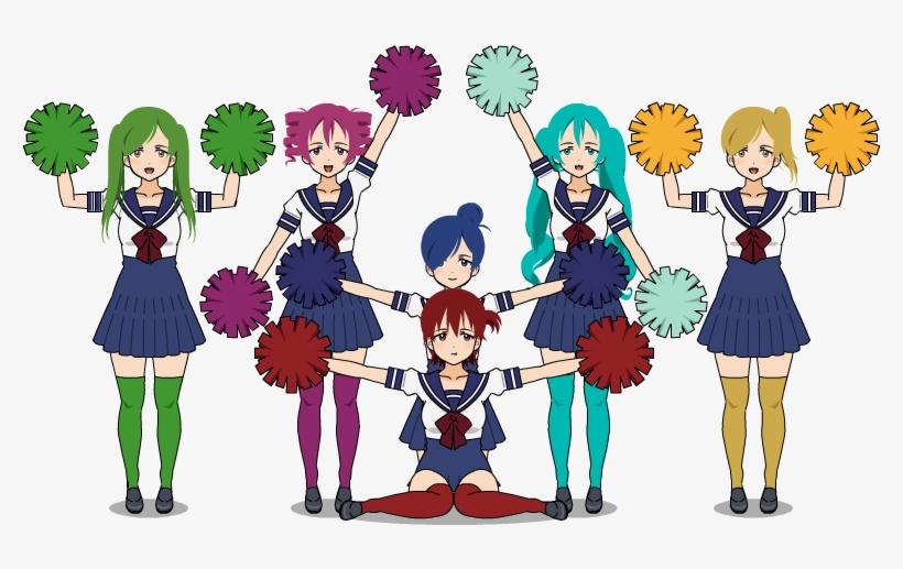 Cheerleader 6 - Yandere Simulator Cheerleaders, transparent png #875147