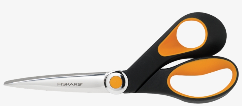 Softgrip® Razor-edge Scissors - Fiskars Razor-edge Softgrip Scissors (8"), transparent png #875917