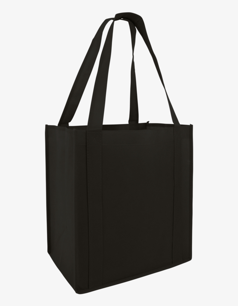 Cheap Grocery Shopping Tote Bag Black - Reusable Grocery Shopping Tote Bags With Plastic Bottom, transparent png #875979
