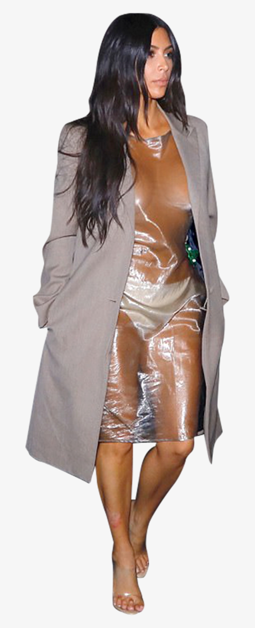 El Polémico Vestido Plástico De 55 Dólares De Kim Kardashian - Kim Kardashian Robe Plastic, transparent png #876534