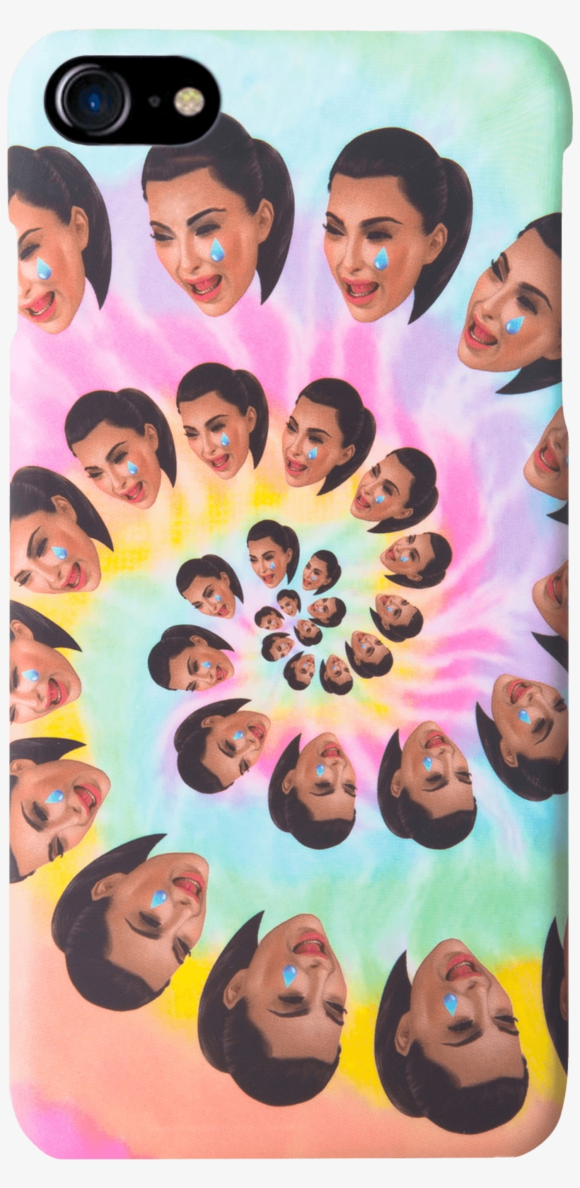 Tie-dye Crying Kim Kimoji Festival Merch Phone Case, transparent png #876735