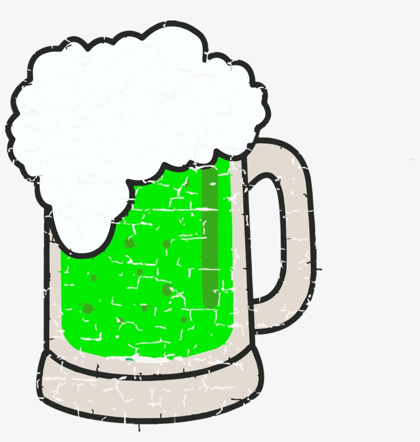 Green Beer,beer,irish,st Patrick's Day,st Paddy's Day,beverage - Tarro De Cerveza Dibujo, transparent png #877209