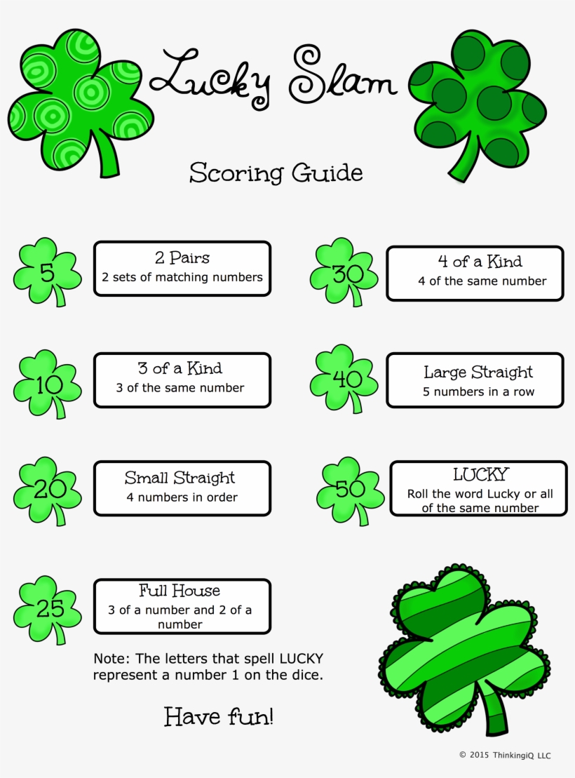 More Fun St - St Patricks Day Dice Game, transparent png #877458