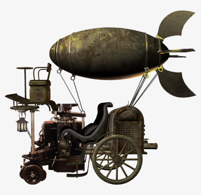 Airship Drawing Victorian - Steam Punk Flying Machines, transparent png #877758