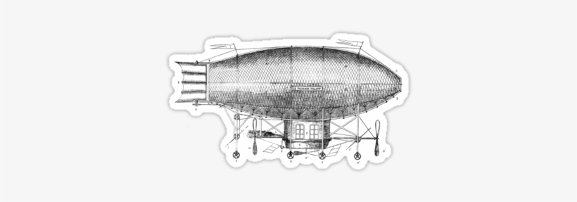 French Steampunk Hot Air Balloon By Pixelchicken - Anonymous - Navire Aerien Blimp, transparent png #878033