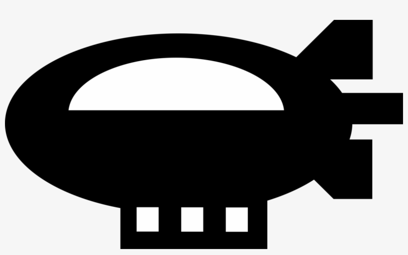 Vector Illustration Of Dirigible Or Blimp Airship Lighter - Airship, transparent png #878062