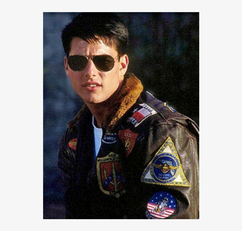 Top Gun Tom Cruise Bomber Flight Jacket With Patches - Maverick Top Gun Bomber Jacket, transparent png #878083