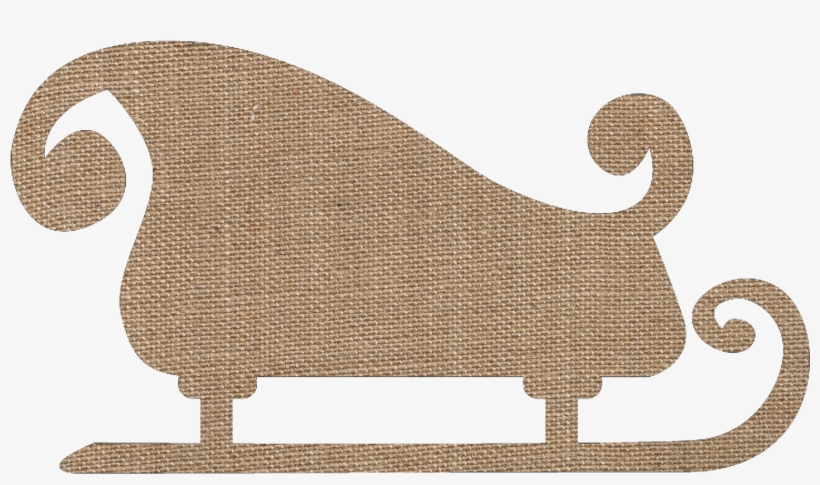 Santa's Sleigh Printables In Plaid, Burlap, French - Paper Accents Chipboard Shape Sleigh 6 Pc. Natural, transparent png #878361
