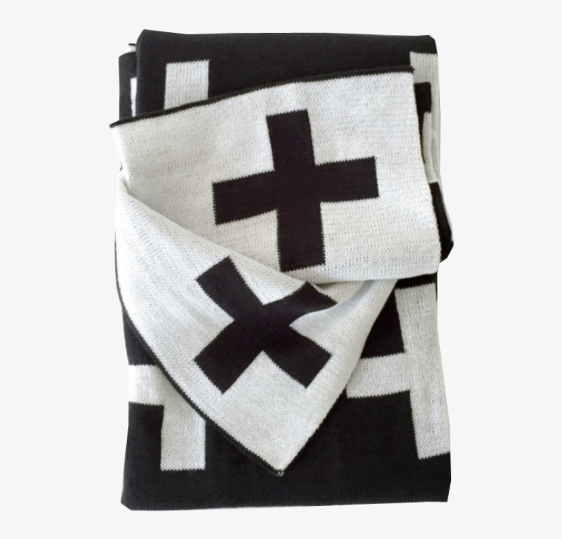 Modern Burlap Large Reversible Blanket Cross - Large Reversible Cross Blanket, transparent png #878467