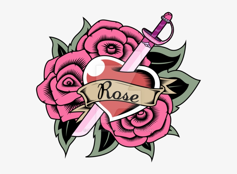 Rose Quartz Tattoo Version - Steven Universe Rose Tattoo, transparent png #878627